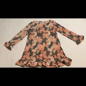 Rose + Olive Womens floral sweater